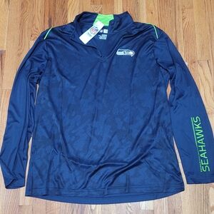 NFL Seahawks Navy and Green Rash Guard